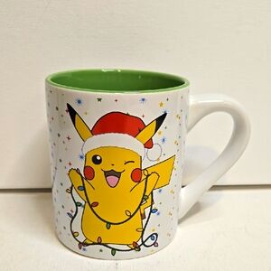 EUC, Pokémon Ceramic Christmas Coffee Mug 14 Oz Pikachu